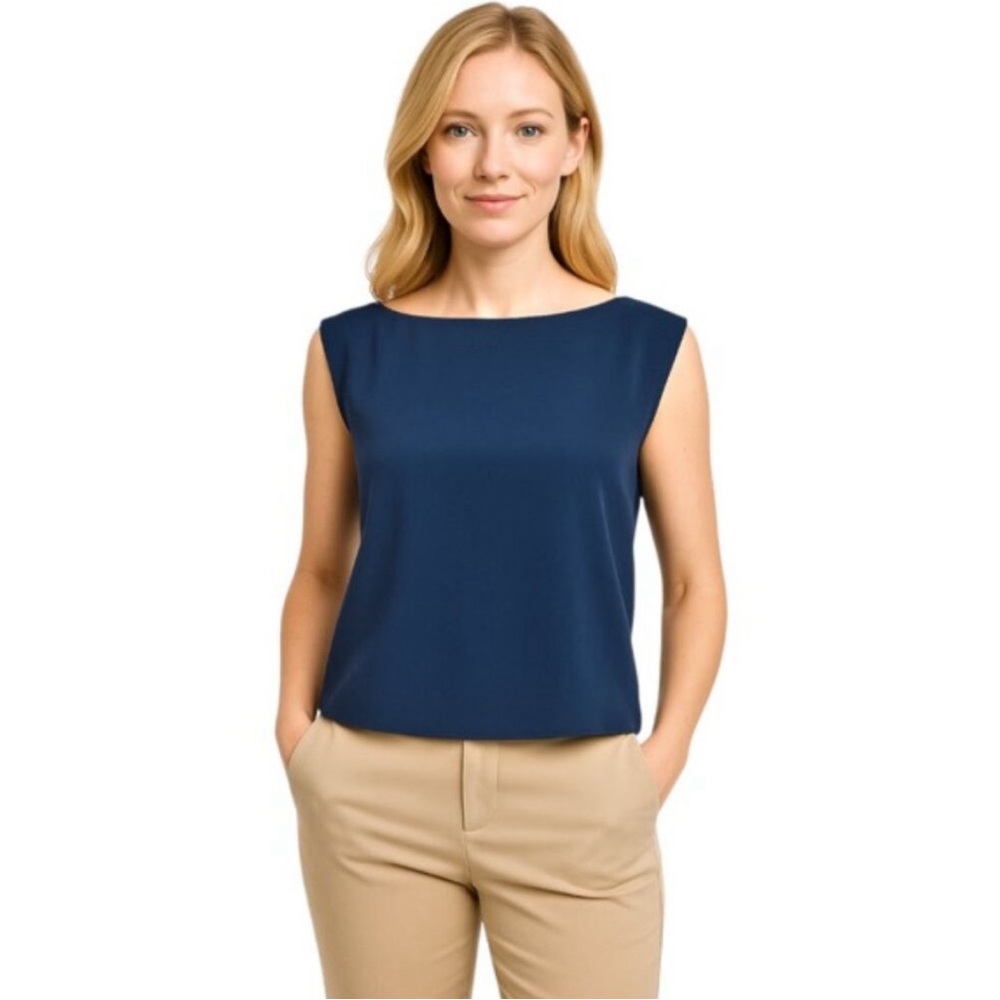 Alice + Olivia Blue Silk Blouse